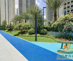 增城朱村園林綠化透水混凝土路面施工完成啦！