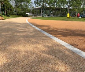 公園上城園林道路-露骨料地坪施工效果圖來啦！