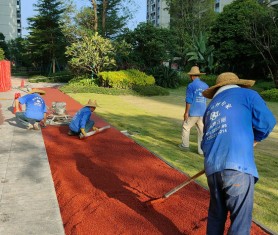 【廣州地石麗】趁著天氣晴朗，冷鋪瀝青施工抓緊安排~